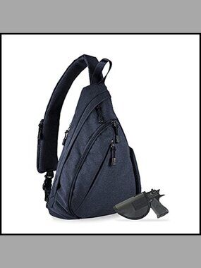 Concealed Carry Crossbody Sling Backpack Nylon Chest Bag CCW Purse